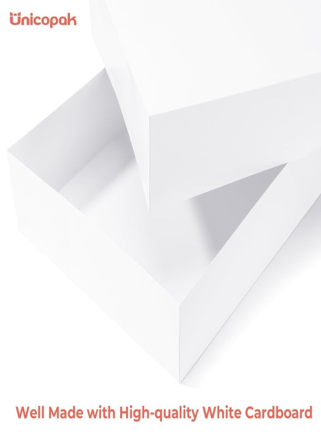 UnicoPak 12 Pack XLarge White Gift Boxes with Lids for Presents, 4-inch Deep Robe Boxes, 17x11x4 Inches - Image 3